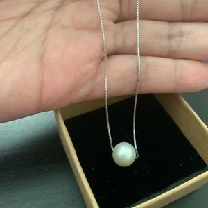 925 45-cm silver chain with cultivated pearl